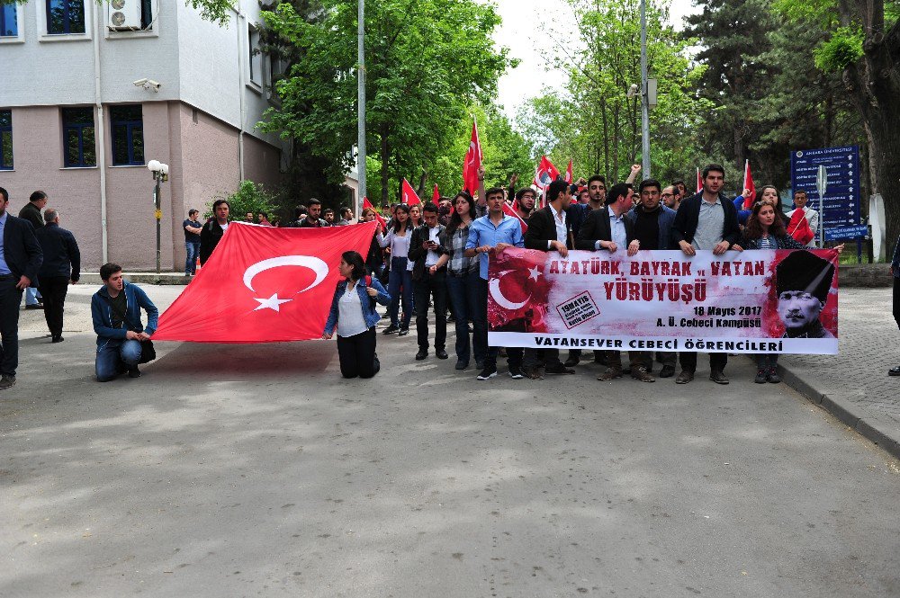 Aü Cebeci Kampüsü’nde “Atatürk Ve Bayrak” Yürüyüşü