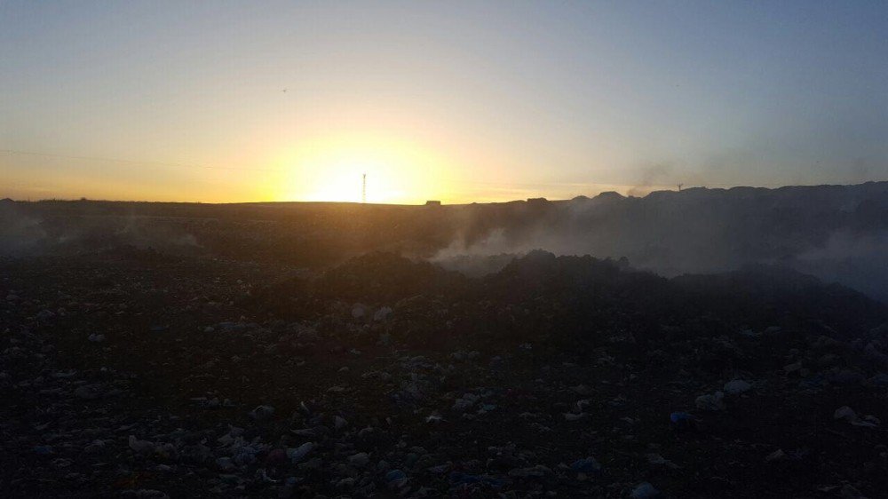 Nusaybin’de Çöp Depolama Sahasında Yangın Çıktı