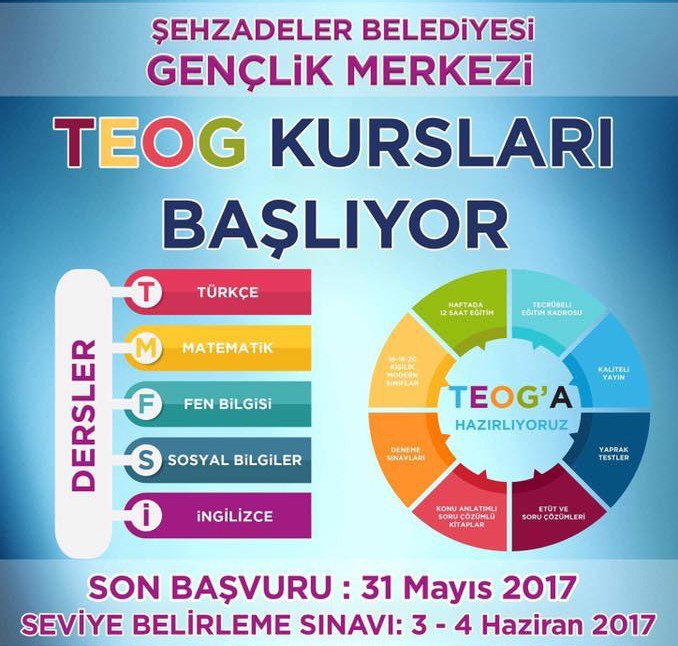 Şehzadeler’de Teog Kursları Başlıyor