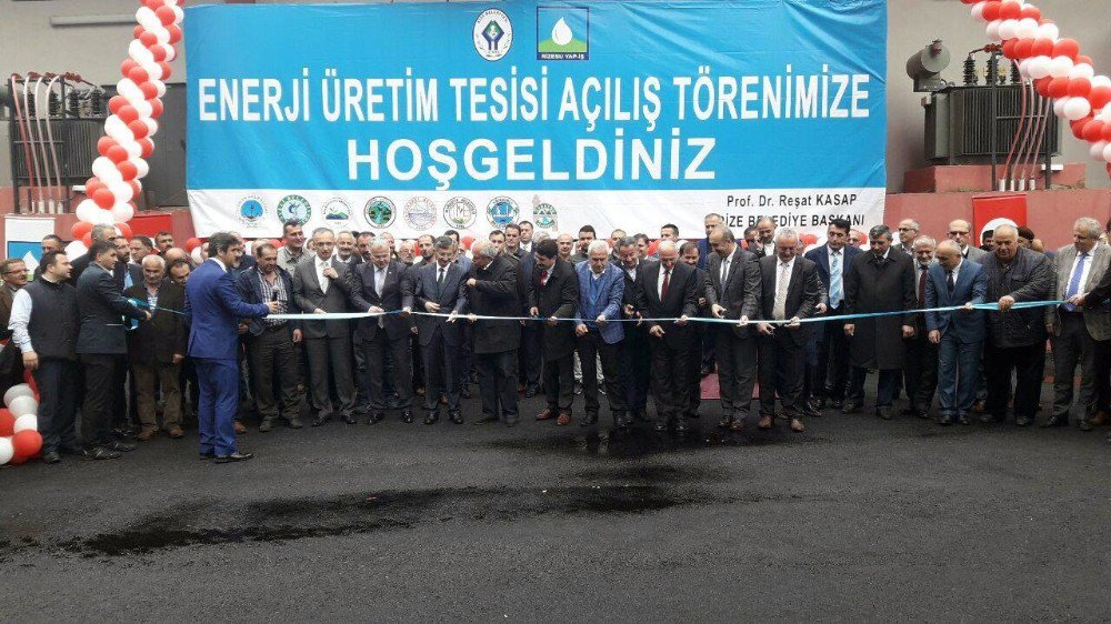 Rize’de İçme Suyu Arıtma Tesisinde Kurulan "Enerji Santrali" Törenle Açıldı