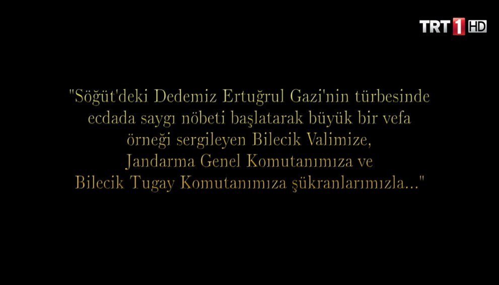 “Payitaht Abdülhamid” Dizisinde Ertuğrul Gazi’nin Türbesinde Ecdada Saygı Nöbetini Başlatanlara Teşekkür