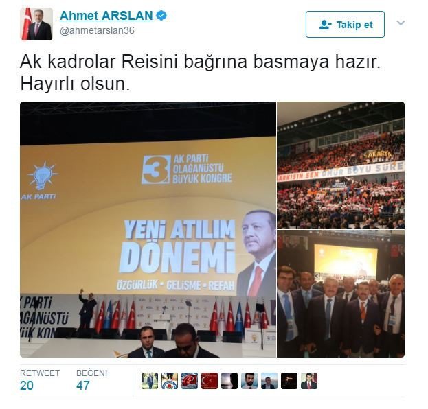 Bakan Arslan: "Ak Kadrolar Reisini Bağrına Basmaya Hazır"