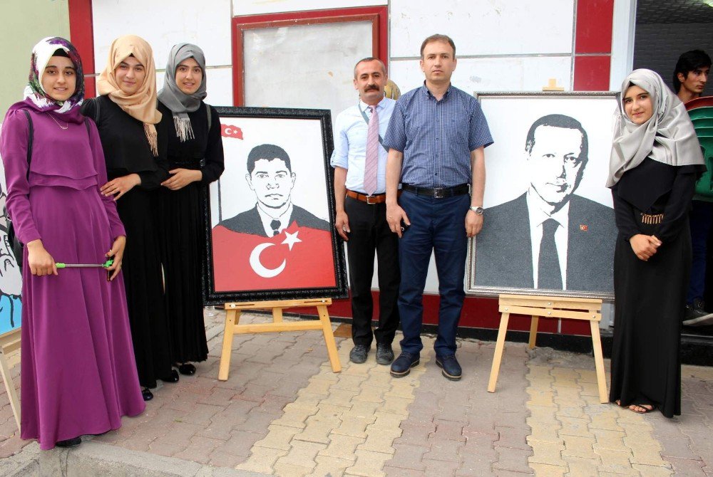 Atatürk Kız Anadolu İmam Hatip Lisesinden Resim Sergisi