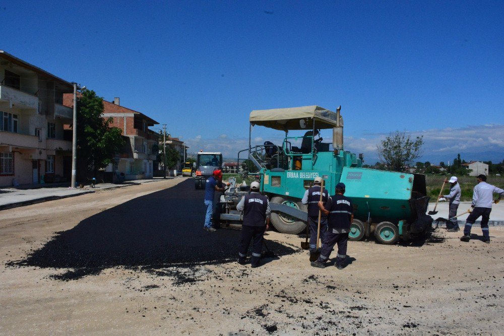 Erbaa’da Sıcak Asfalt Çalışması