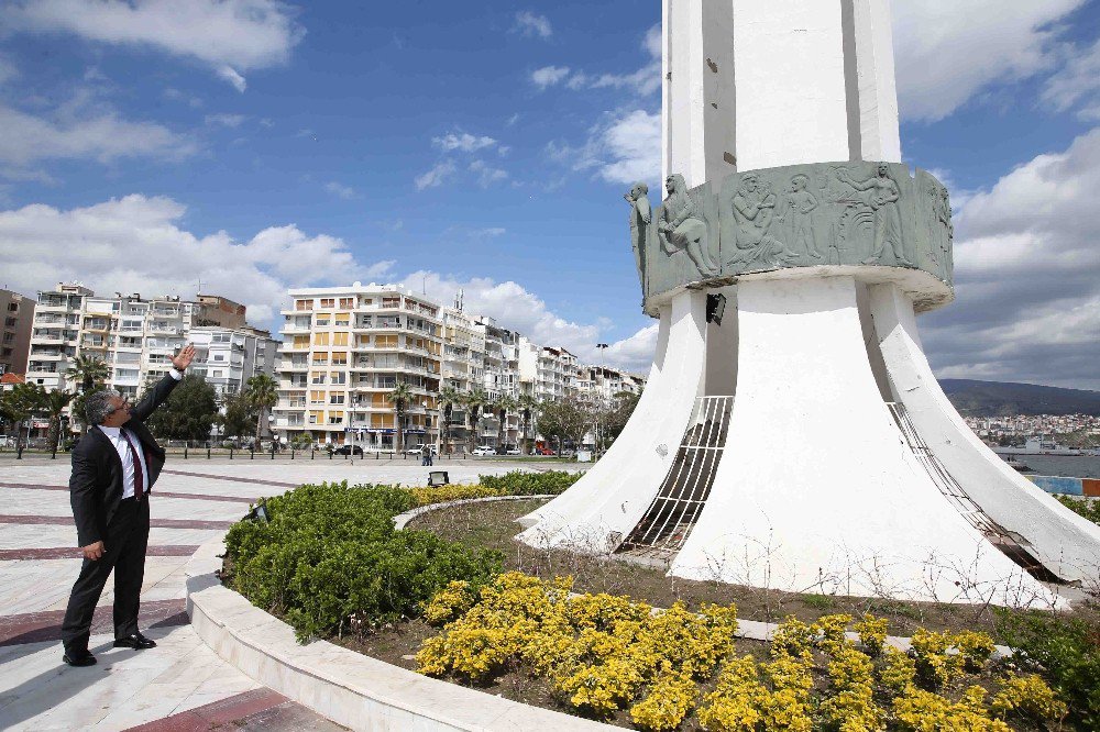 Karşıyaka’nın Simgesi ‘Anıt’ Yenileniyor