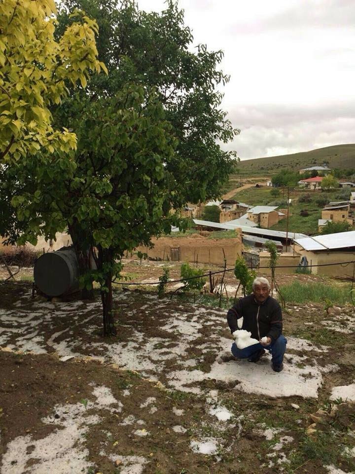 Darende De Etkili Olan Dolu Yağışı Tarım Arazilerine Zarar Verdi