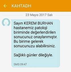 Tetkik Sonuçlarında Sms Dönemi Başladı