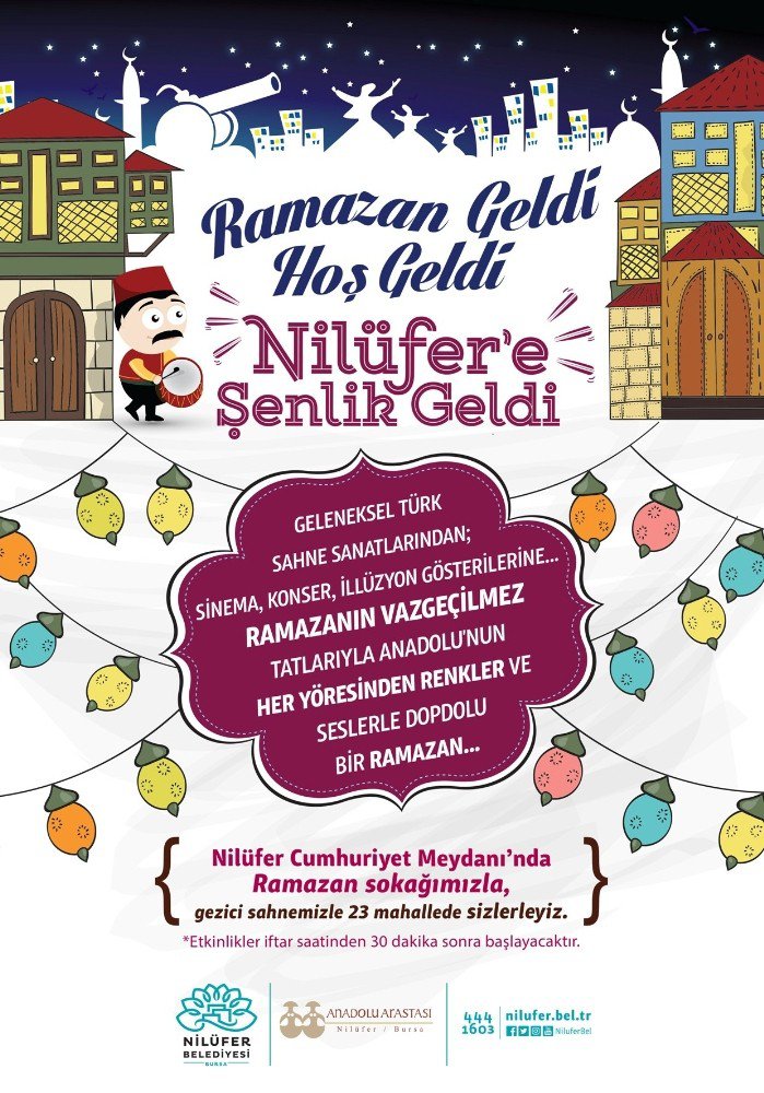 Ramazan’da Nilüfer’e Şenlik Geliyor