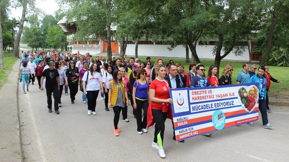 Edirne’de Düzenlenen Yürüyüşle Obeziteye Dikkat Çekildi