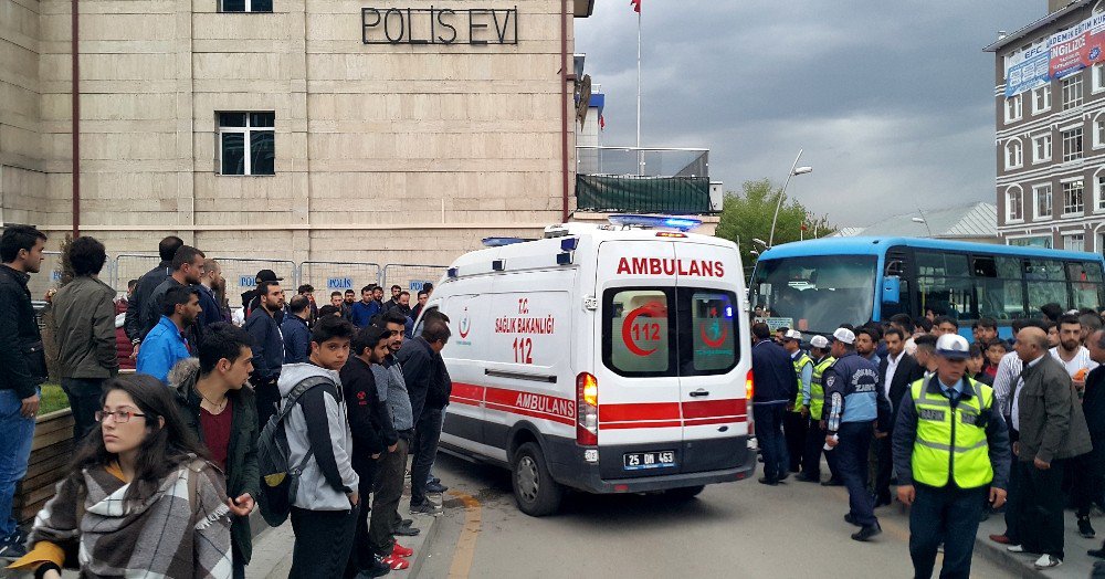 Otobüsten Tekerine Ayağı Sıkışan Kadın Yaralandı