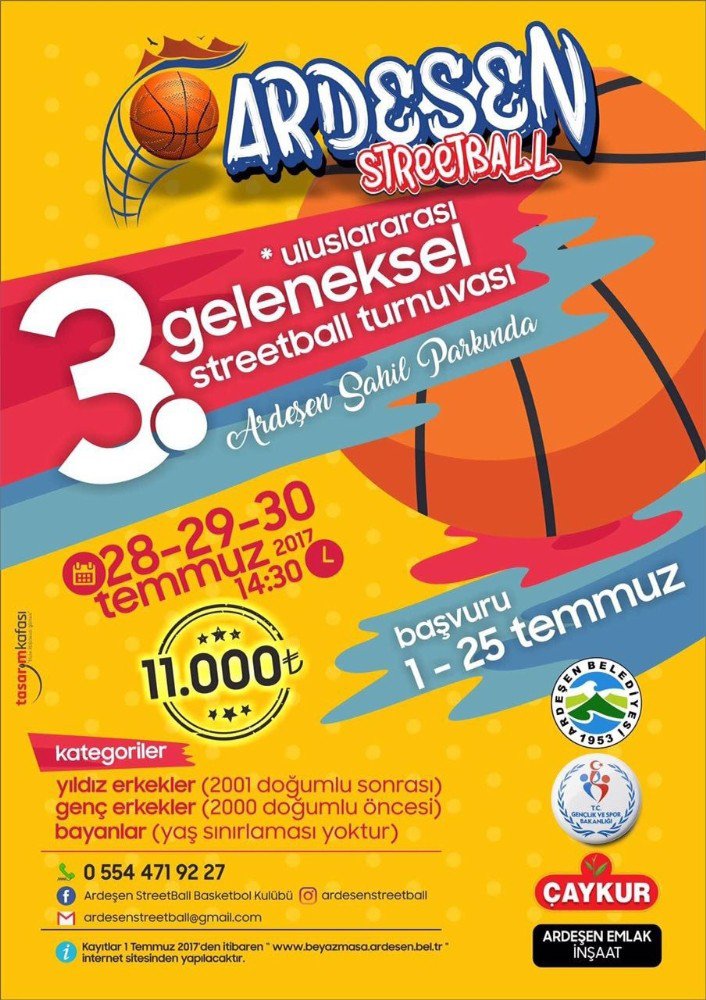 Rize’de "Uluslararası Sokak Basketbolu" Turnuvası Düzenlenecek