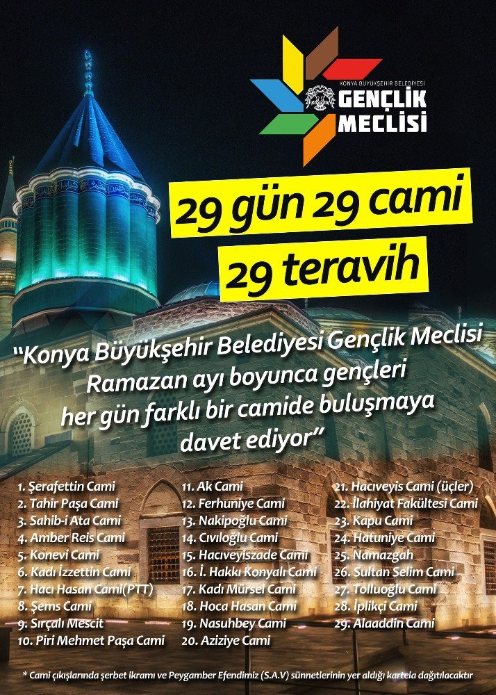 Gençlik Meclisinden “29 Gün, 29 Cami, 29 Teravih” Etkinliği