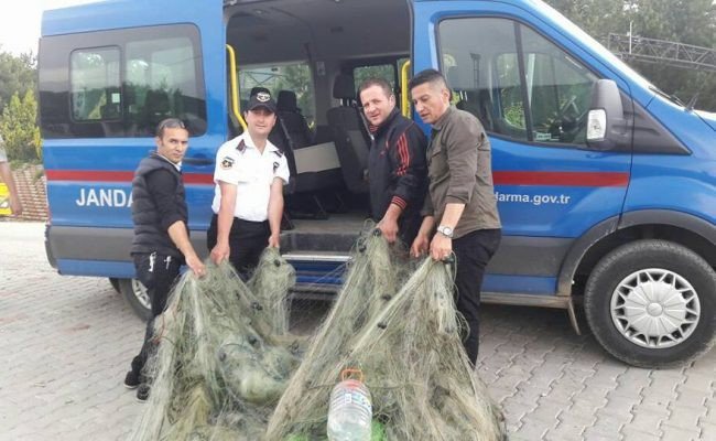 Pelitözü Göletinden Bin Metre Uzunluğunda Balık Ağı Çıkarıldı