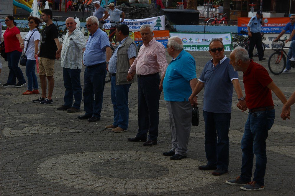 Çevre İçin İnsan Zinciri Yapıldı