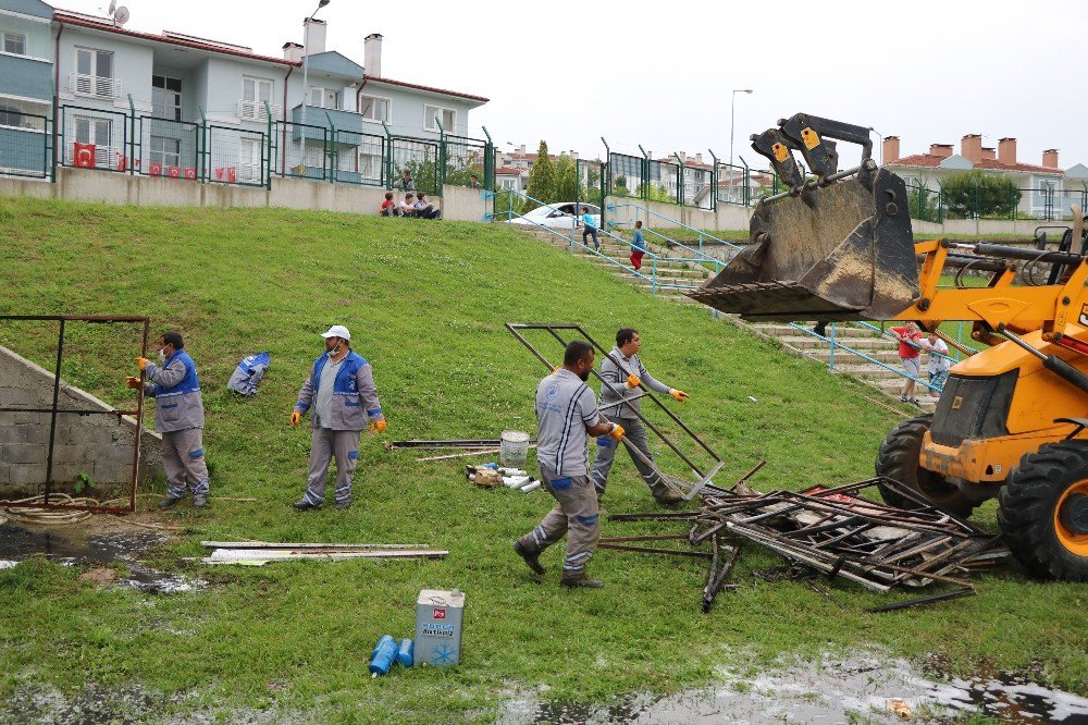 Spor Kompleksinde Yangın Çıktı