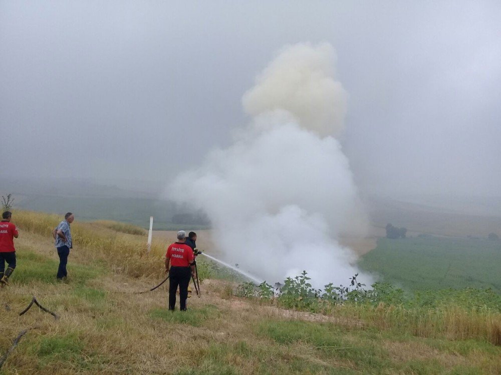 Ham Petrol Boru Hattında Hırsızlık Yapılırken Yangın Çıktı
