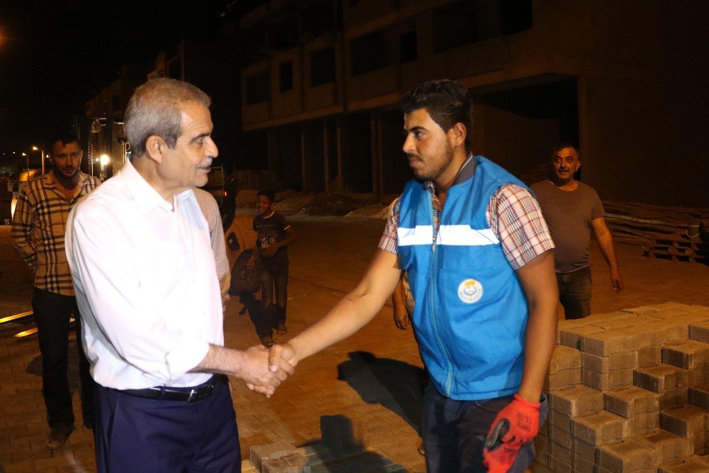 Başkan Demirkol’dan Çalışmalara Gece Denetimi