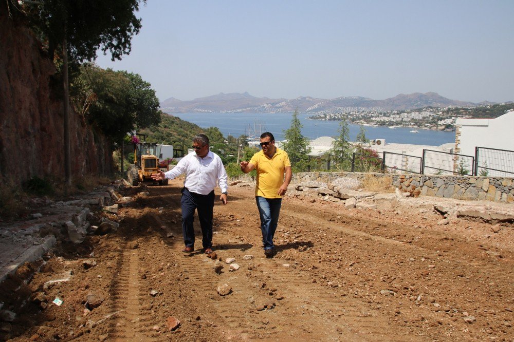 Bodrum Genelinde Yol Çalışmaları Aralıksız Sürüyor