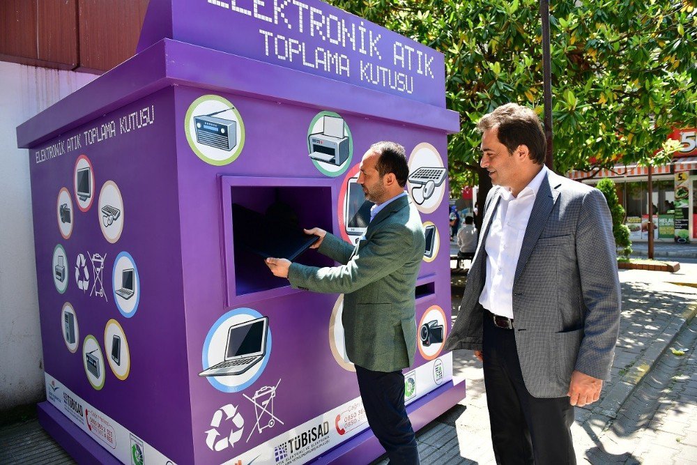 Ünye’de Elektronik Atık Kutusu