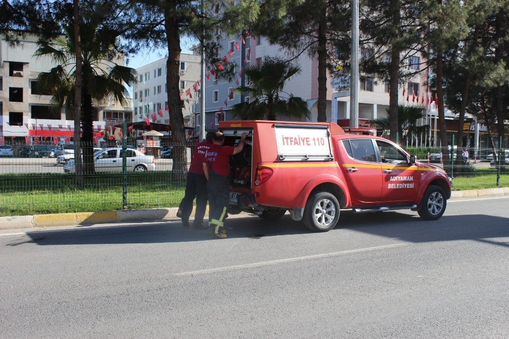 Refüjde Yanan Ağaç İtfaiye Ekiplerince Söndürüldü