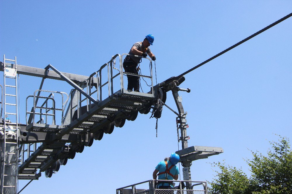 Teleferikte Ekmeklerini Ölüme Meydan Okuyarak Çıkartıyor