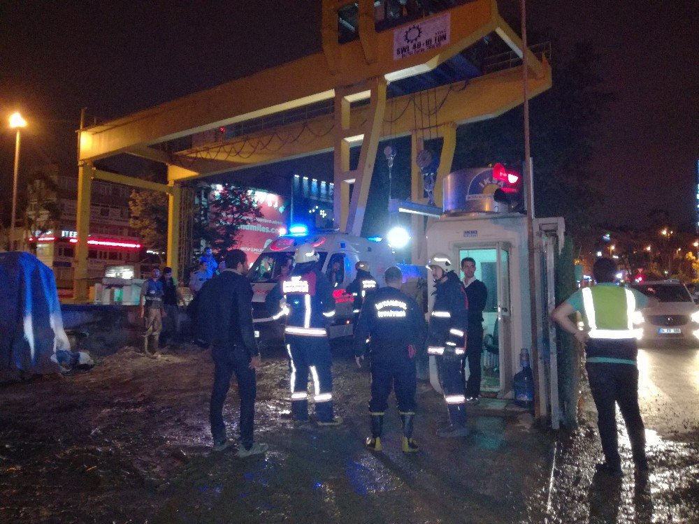 Beşiktaş Metro İnşaatında Kaza : 1 Yaralı