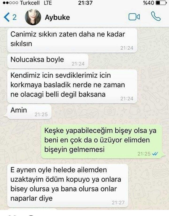 Kozluk’taki Saldırıda Şehit Olan Aybuke Öğretmenin Arkadaşıyla Yazışması Ortaya Çıktı