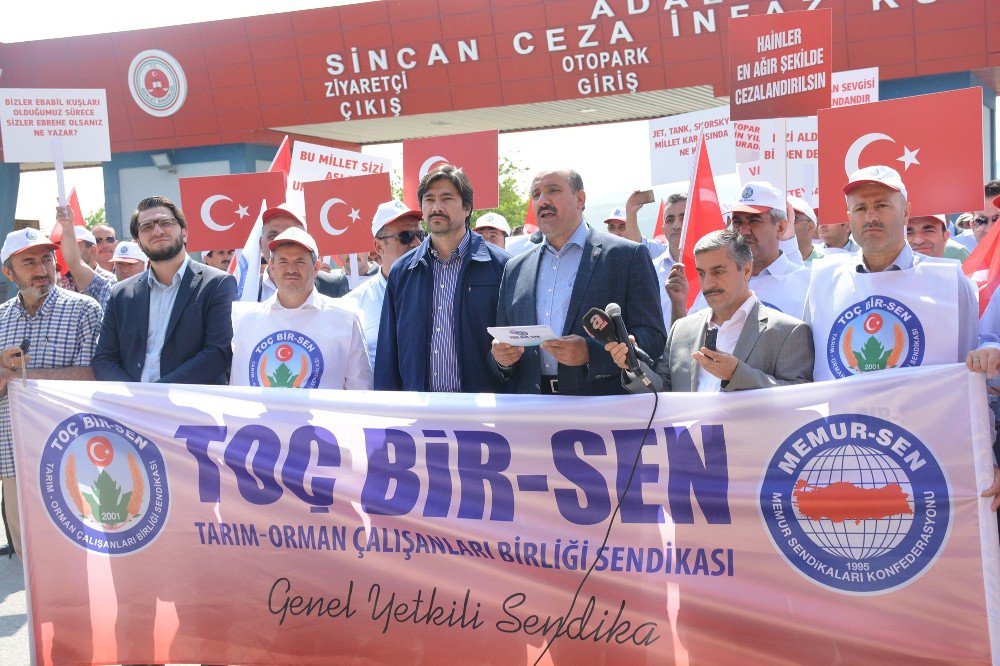 Memur-sen’den Çatı Davasının Görüldüğü Sincan’da Milli İrade Nöbeti