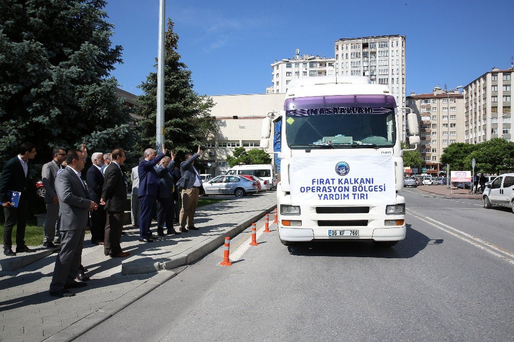 Büyükşehir’den Fırat Kalkanı’nda Terörden Temizlenen Bölgeye İaşe Yardımı