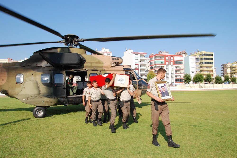 Şehit Uzman Çavuş Gülnar’ın Naaşı Askeri Helikopterle Silifke’ye Getirildi