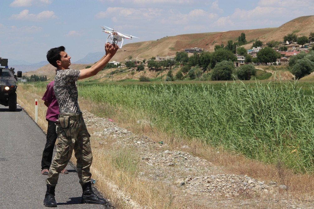 Mısır Tarlasına Saklanan Hırsızlar Drone İle Bulundu