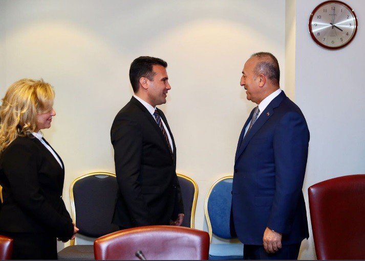 Bakan Çavuşoğlu Makedonya Başbakanı Zaev İle Görüştü