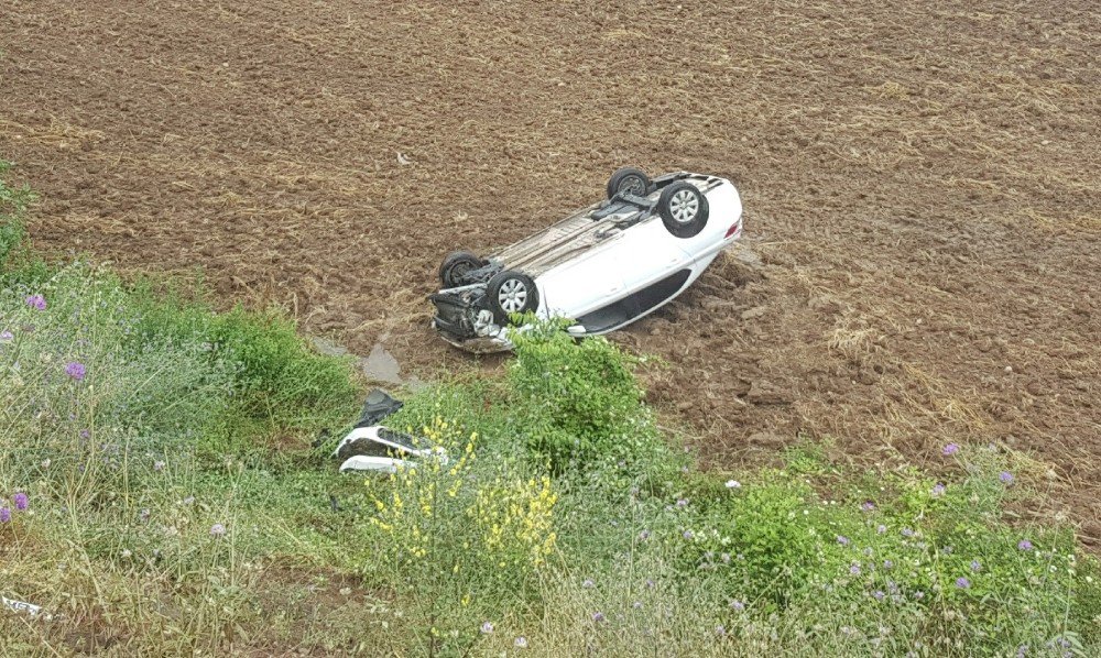 Samsun’da Otomobil Tarlaya Yuvarlandı: 1 Yaralı