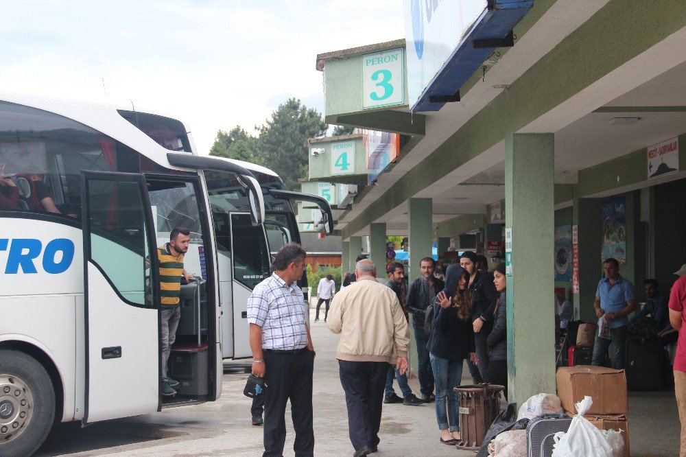 Giresun’da Otogarında Bayram Öncesi Sakinlik Yaşanıyor