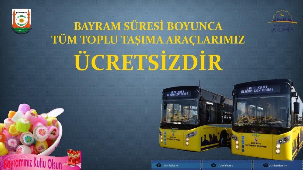 Bayramda Toplu Taşıma Ücretsiz