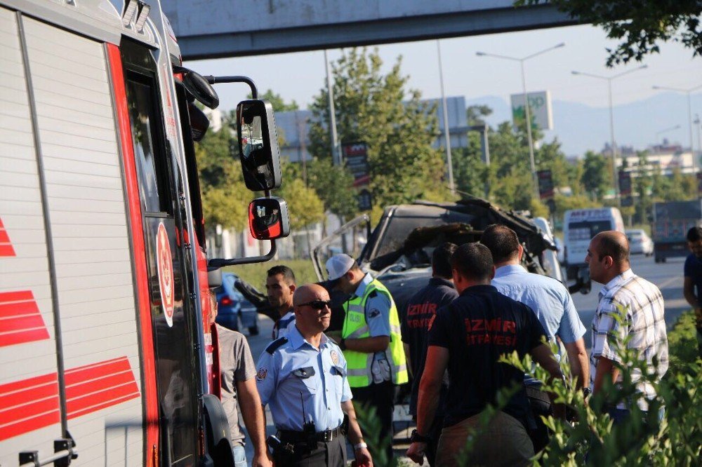 İzmir’de Trafik Kazası: 1 Ağır Yaralı