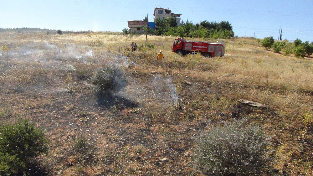 Ormana Yaklaşan Anız Yangını Korkuttu