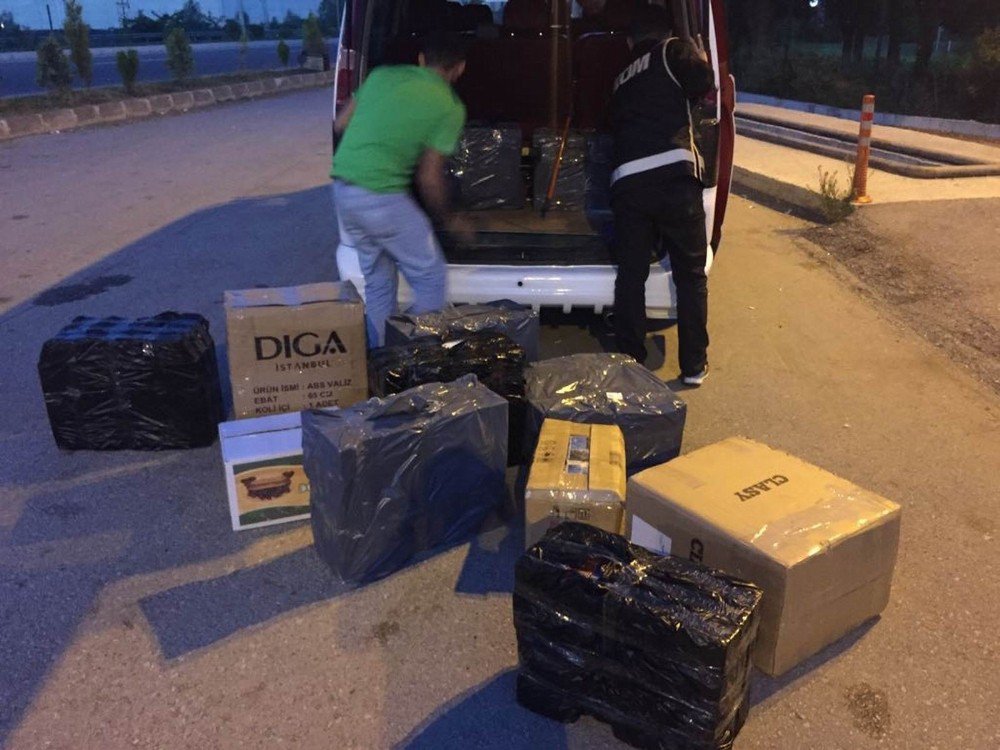 Samsun’da 8 Bin 150 Paket Kaçak Sigara Ele Geçti