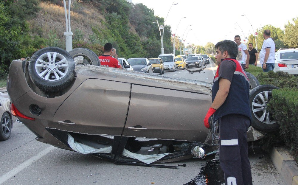 Otomobil Takla Attı: 6 Yaralı