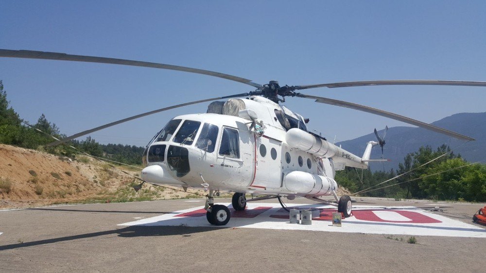 Karabük’te Yangın Helikopteri Konuşlandırıldı