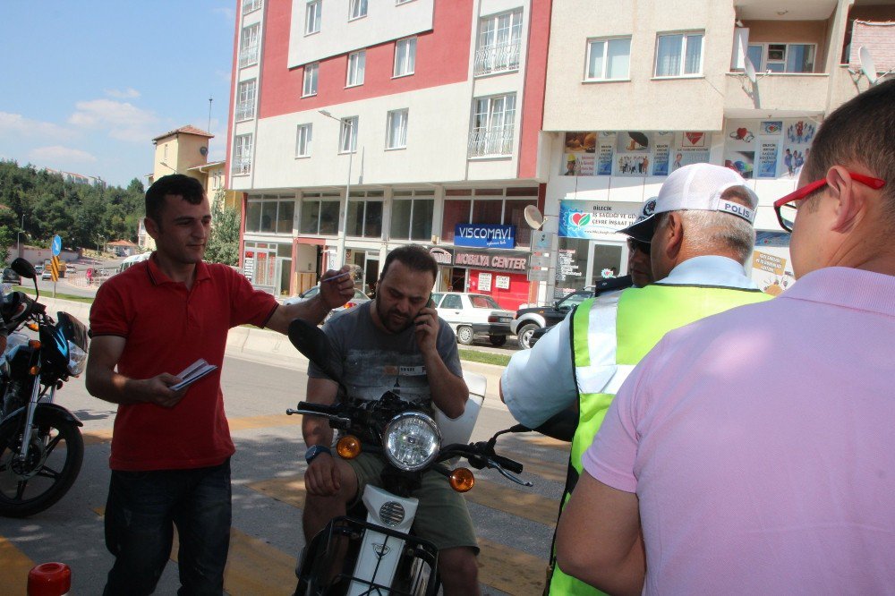 Bilecik’te Motosiklet Sürücülerine Ceza Yağdı