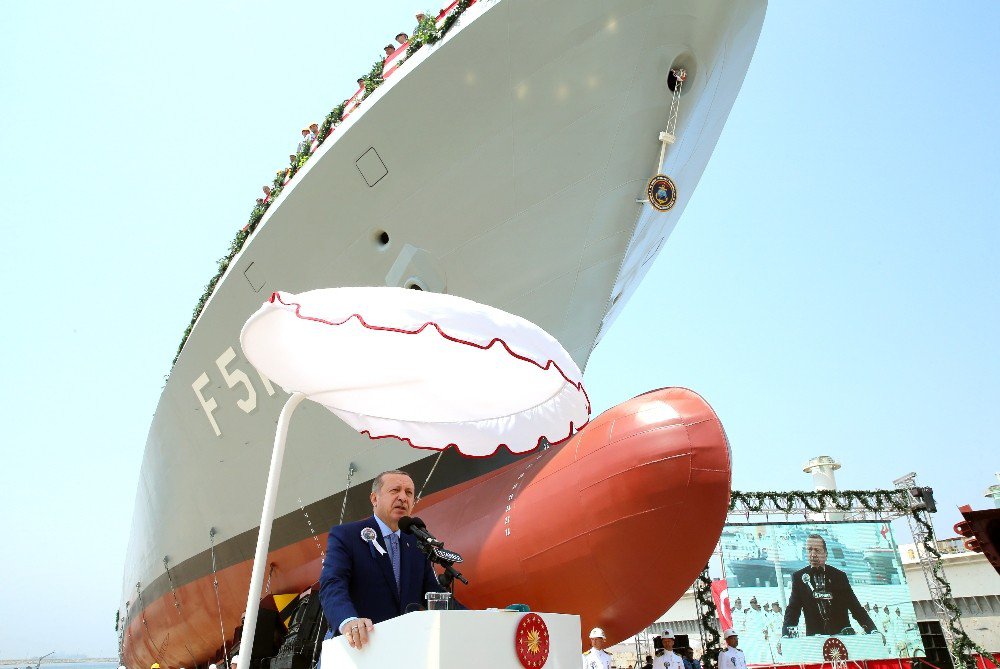 Kınalıada Korveti Cumhurbaşkanı Erdoğan’ın Katıldığı Törenle Denize İndirildi