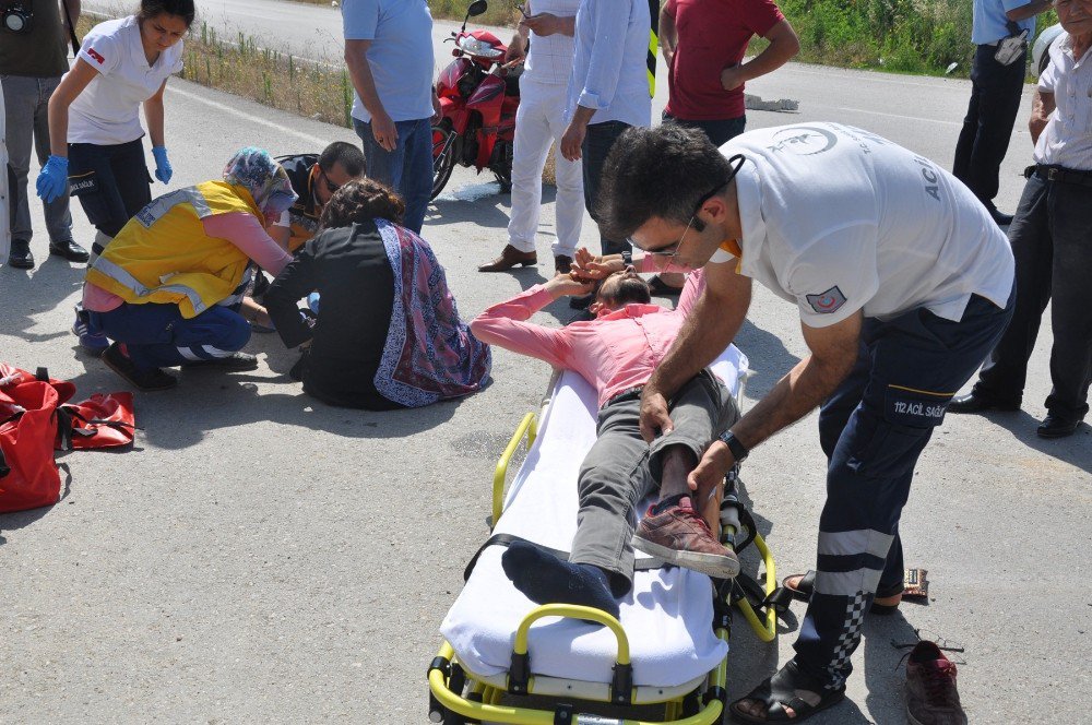 Ana Oğul Aynı Motosiklette Yaralandı