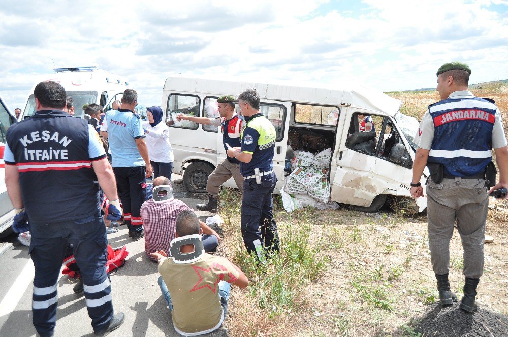 Edirne’de Trafik Kazası: 7 Yaralı