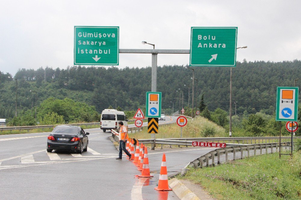 Boludağı Tem Otoyolu Ankara İstikameti 10 Gün Trafiğe Kapatıldı