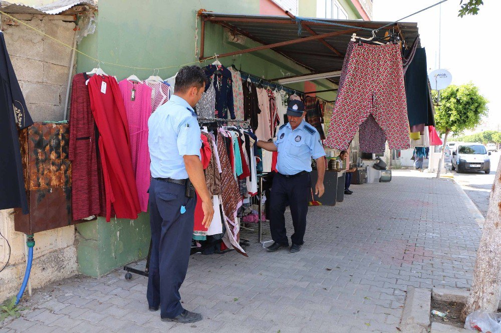 Aksu’da Kaldırım İşgali Denetimi