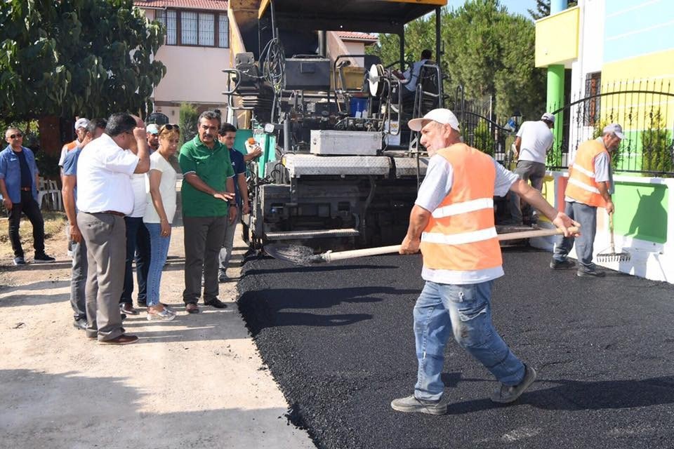 Başkan Çetin, Asfalt Çalışmalarını Denetledi