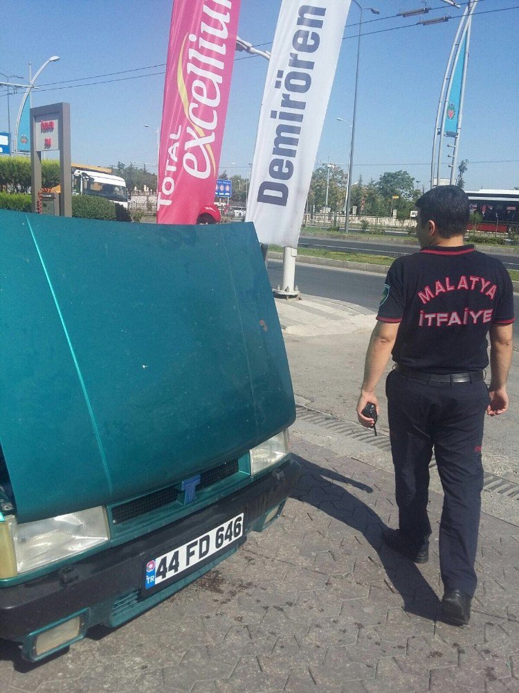Araç Yangını Korkuttu