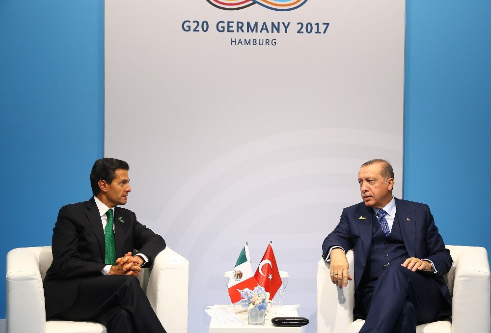 Cumhurbaşkanı Erdoğan, Meksika Devlet Başkanı Nieto İle Bir Araya Geldi