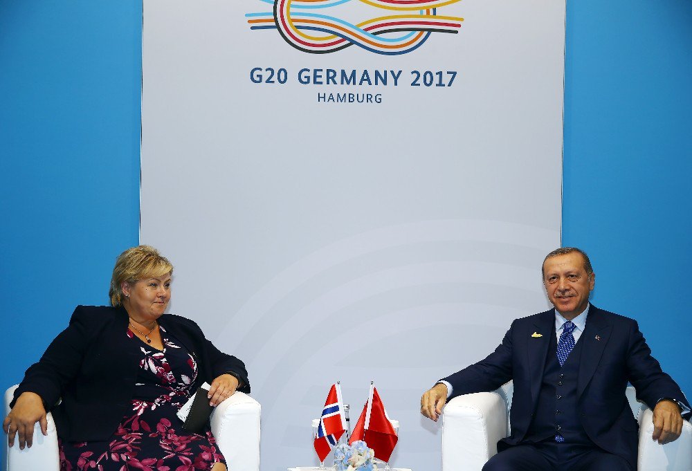 Cumhurbaşkanı Erdoğan, Norveç Başbakanı Solberg’i Kabul Etti